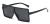 Ochelari de soare Rectangular Plat Supradimensionati Negru