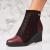 Botine dama Imblanite Bordo din Piele Ecologica Intoarsa Gurisha A3117