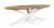 Masa de gradina / terasa din lemn de tec si metal, Palmdale Oval Natural / Alb, L240xl110xH77 cm