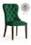 Scaun tapitat cu stofa si picioare din lemn, Madame Velvet Verde / Nuc, l56xA62xH98 cm