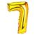 Balon aniversar Maxee, cifra 7, auriu, 40 cm