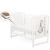 Patut din Lemn BabyNeeds Timmi Girafa 120x60 cm Alb + Saltea 12 cm