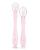 Set 2 lingurite din silicon alimentar cu ventuza KikkaBoo Bear Pink