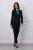 Compleu Dy Fashion negru din doua piese cu cordon in talie