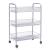 Carucior pentru bucatarie cu 3 spatii de depozitare, din metal, Trolley Gri, l43,5xA26xH62,5 cm