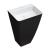 Lavoar freestanding Omnires Parma M+ dreptunghiular negru - alb 55 cm