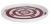Platou decorativ din ceramica, Etnic Alb / Burgundy, Ø35,5xH2,5 cm