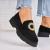 Pantofi dama casual Negri din Piele Ecologica Intoarsa Gursi A4702