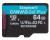 Card de memorie Kingston Canvas Go! Plus,MicroSDXC, 64GB, UHS-I, Class 10, U3, V30, A2 + Adaptor microSD