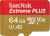 Card de memorie Sandisk Extreme Plus, microSDXC, 64GB Clasa 10, UHS-I, U3 + Adaptor microSD Card de memorie Sandisk Extreme Plus, microSDXC, 64GB Clasa 10, UHS-I, U3 + Adaptor microSD