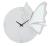 Ceas de perete White Butterfly Alb / Auriu, L66xl64 cm