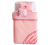 Set cuvertura reversibila pat copii si 1 perna decorativa Rosa Pink