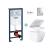 Set rezervor Grohe Rapid SL cu clapeta Skate Air crom si vas wc Grohe Euro Ceramic Compact Triple Vortex capac soft close