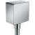 Cot conector dus Hansgrohe FixFit Square crom lucios