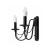 Aplica negru mat 2 surse de lumina Loft design lumanare Rea APP646-2W