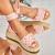 Sandale dama cu platforma Roz din Piele Ecologica Rishika A1426