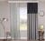 Set perdea si draperie pentru copii Dark Metal Grey / Black