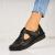 Pantofi dama casual Negri din Piele Ecologica Nalyn A5249