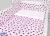 Lenjerie patut 3 piese cu protectie laterala si doua fete Pink Mice