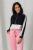 Bluza sport neagra cu elastic in talie si strasuri pe maneci Bluza sport neagra cu elastic in talie si strasuri pe maneci