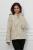 Pulover Valeria ivory din tricot cu insertii din fir lurex auriu
