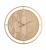 Ceas de perete Ticking Q404C Natural / Auriu, Ø60 cm