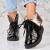 Cizme Dama Imblanite Negre din Fas Kaleia A2695