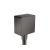 Cot conector dus Hansgrohe FixFit Square negru - crom periat