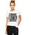 Tricou dama alb - Straight Outta Bistrita