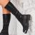 Cizme Dama Imblanite Negre din Piele Ecologica Brenlea A2300