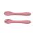 Set tacamuri din silicon PetiteMars fara BPA TakeMatch 6 luni+ roz