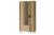 Vitrina din pal, furnir si lemn, cu 2 usi si LED inclus, Limbo 12 Big Stejar Artisan, l95xA42xH200 cm