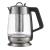 Fierbator cu filtru de ceai Heinner HEK-TF18GX, 1.8 L, 5 setari temperatura, iluminare colorata, control touch, element inox, oprire automata, Inox/Sticla