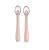 Set 2 lingurite din silicon si cutiuta depozitare Pink