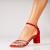 Sandale dama cu Toc Rosii din Piele Ecologica Intoarsa Nasren2 A6408