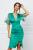 Rochie Moze verde cu maneci brodate