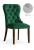 Scaun tapitat cu stofa si picioare din lemn, Madame II Velvet Verde / Nuc, l56xA62xH98 cm