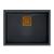 Chiuveta compozit sub blat Quadron Unique David 50 negru - cupru 55x42 cm