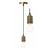 Pendul bronz cupru cu model zimtat cu fasung vizibil Rea APP344-1CP