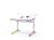Masa de birou din MDF si metal, cu inaltime reglabila, pentru copii, Clorinda Alb / Roz / Lime, L100xl66xH69-84 cm