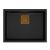 Chiuveta compozit sub blat Quadron Unique David 50 negru carbon - cupru 55x42 cm