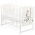 Patut din Lemn BabyNeeds Timmi Girafa 120x60 cm Alb