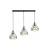 Pendul 3 brate spite metalice negru becuri vizibile Rea APP012-3CP