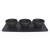 Set 3 boluri aperitiv si tava servire, din portelan Manufacture Rock Negru, Villeroy &amp; Boch