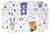 Scutec din muselina 70x80 cm Tetra model Bear Rainbow Blue