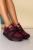 Pantofi sport bordo cu benzi elastice decorative si sclipici pe talpa