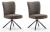 Set 2 scaune rotative tapitate cu stofa si picioare metalice, Santiago A, Cappucino / Negru, l53xA64xH91 cm