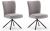 Set 2 scaune rotative tapitate cu stofa si picioare metalice, Santiago A, Gri / Negru, l53xA64xH91 cm