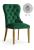 Scaun tapitat cu stofa si picioare din lemn, Madame Velvet Verde / Stejar, l56xA62xH98 cm