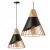 Pendul negru/lemn Rea APP225-1CP model conic tip scandinav